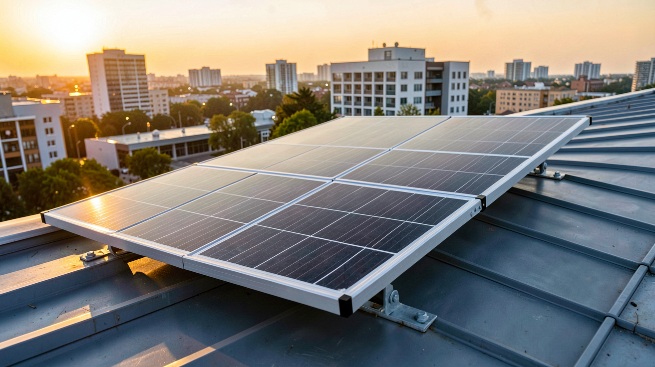 panneau solaire performant de technologie TOPCon installé sur un toit moderne en 2026