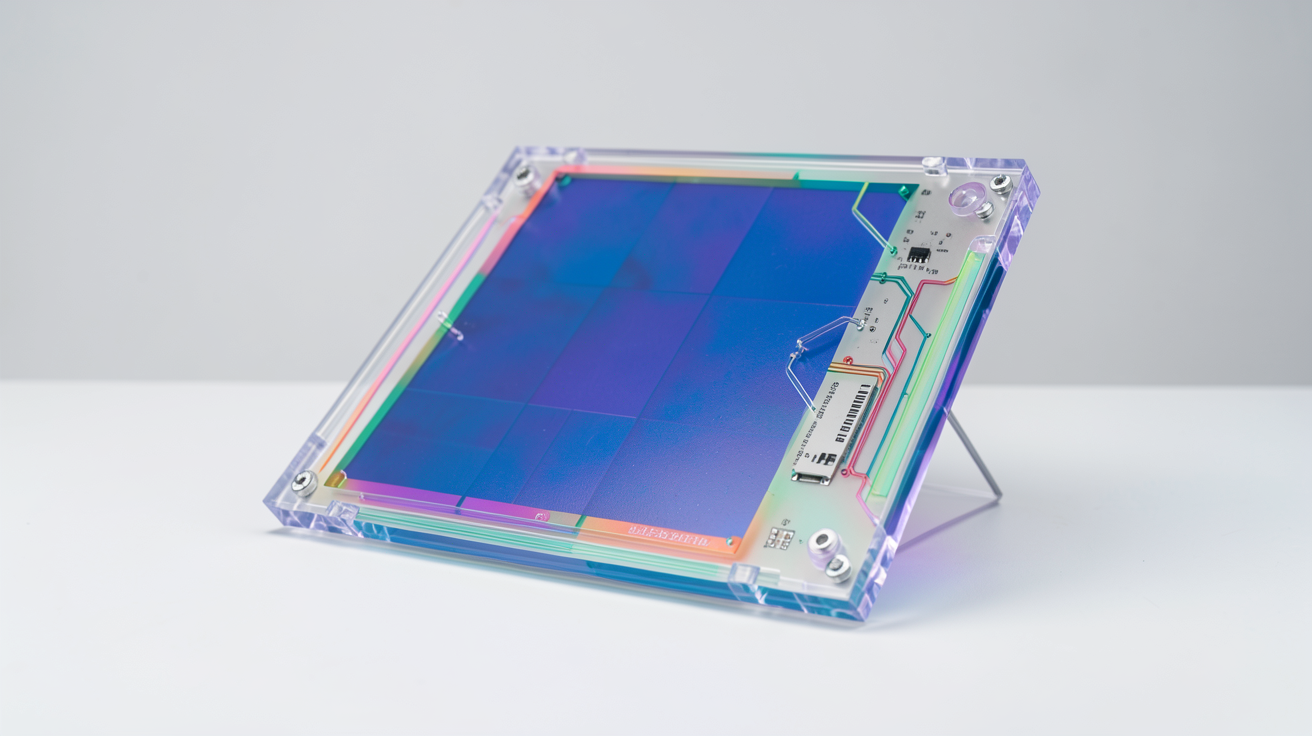 panneau solaire à pérovskite : cellule transparente et colorée en laboratoire