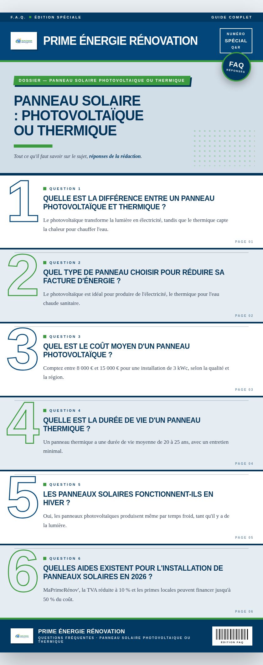 Infographie : Panneau solaire : photovoltaïque ou thermique