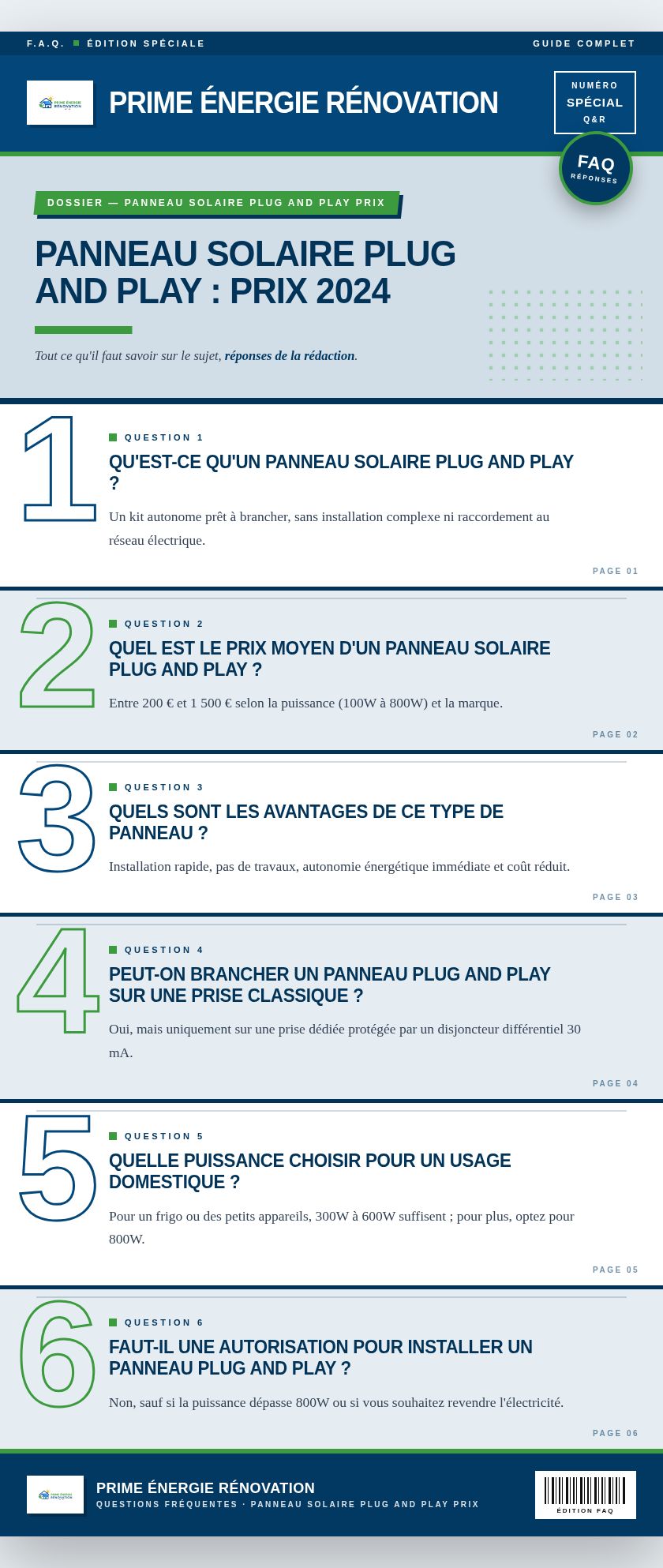 Infographie : Panneau solaire plug and play : prix 2024