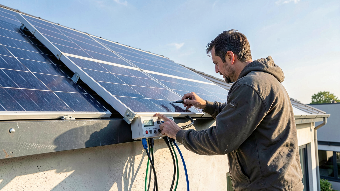 panneau solaire portable pour maison lors de l'installation et de l'entretien quotidien