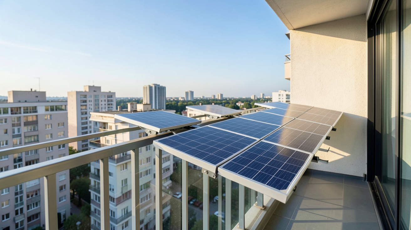 panneau solaire pour appartement équipé d'un kit balcon plug-and-play en 2024