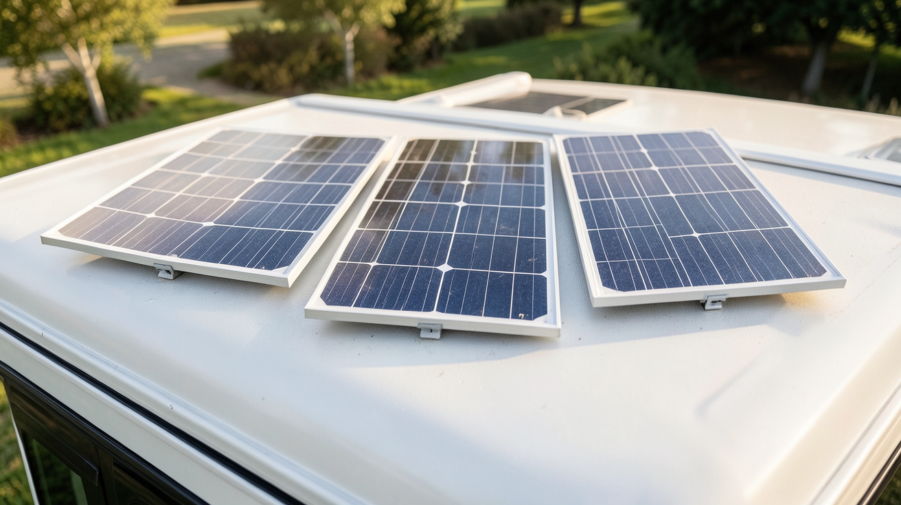 panneau solaire pour camping car présentant les différents types adaptés aux véhicules de loisir
