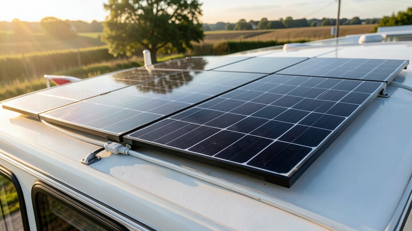 panneau solaire pour caravane équipé d'un kit monocristallin offrant le meilleur rendement