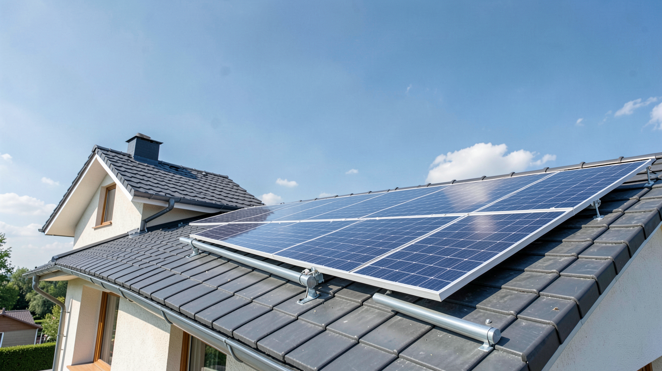 panneau solaire pour maison 50m2 installation extérieure sur toit