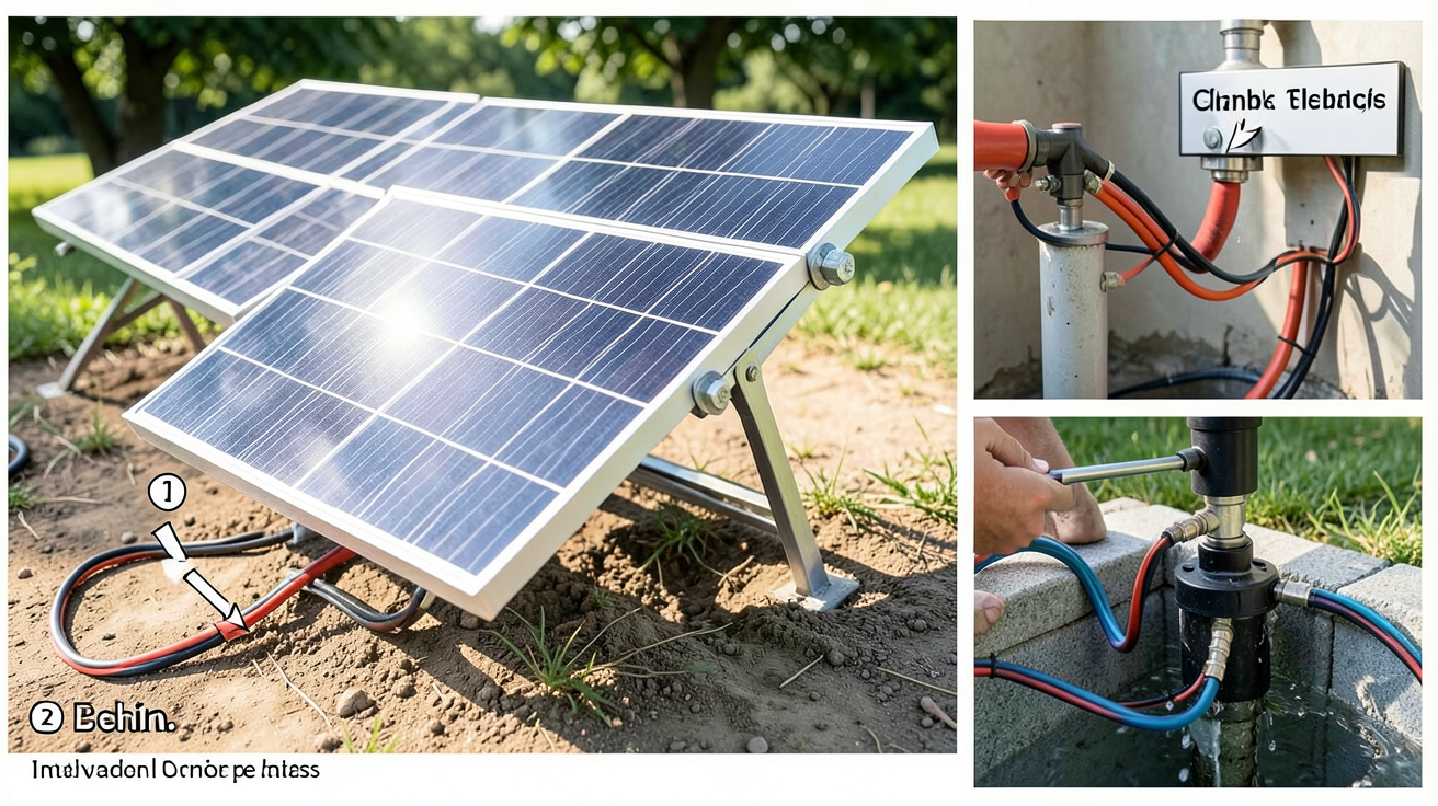 panneau solaire pour pompe bassin installation pas à pas avec schéma détaillé