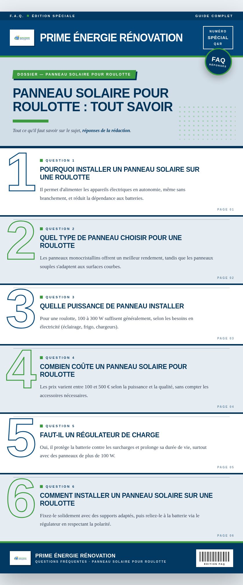 Infographie : Panneau solaire pour roulotte : tout savoir