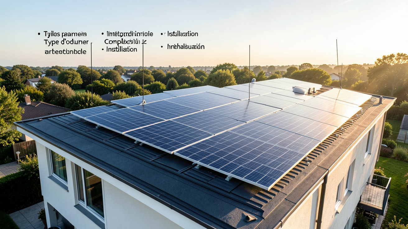 panneau solaire prix pour maison illustrant les facteurs de variation du coût d'une installation photovoltaïque
