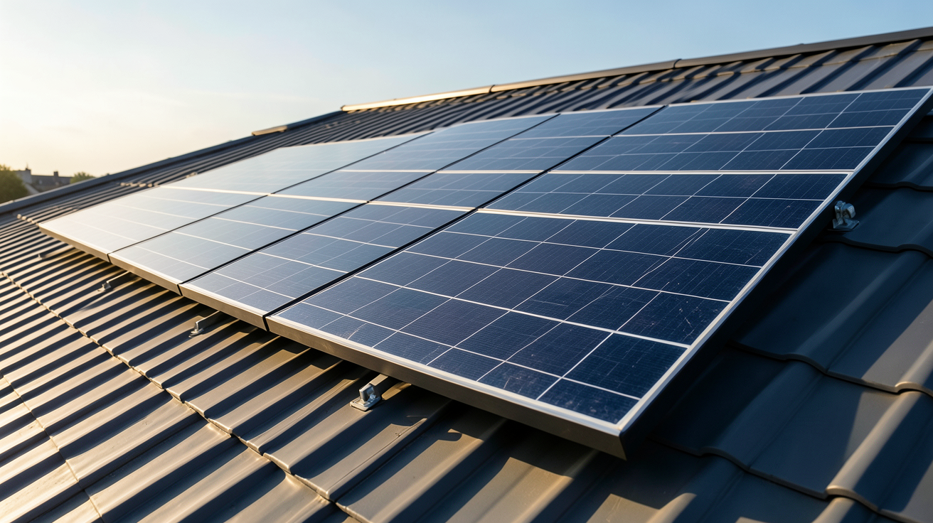 panneau solaire puissance m2 influence de l'orientation et de l'inclinaison sur un toit incliné à 30 degrés orienté plein sud