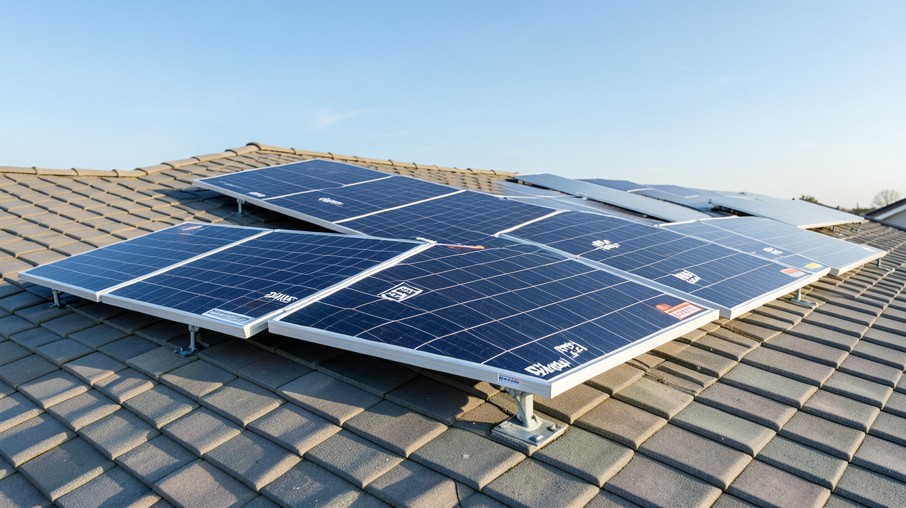 panneau solaire Sillia prix comparatif 2024 avec SunPower, DualSun, Jinko Solar et Longi sur un toit moderne