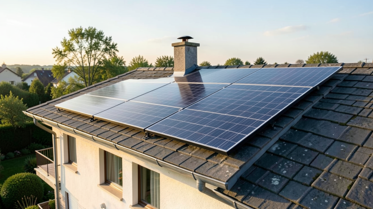 panneau solaire Sillia installé sur le toit d'une maison individuelle