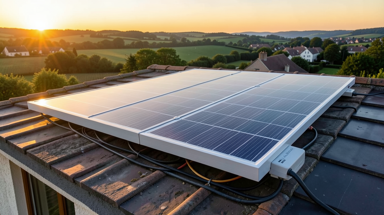 panneau solaire Solaredge installé sur un toit de maison en France illustrant le coût, les aides financières et le retour sur investissement
