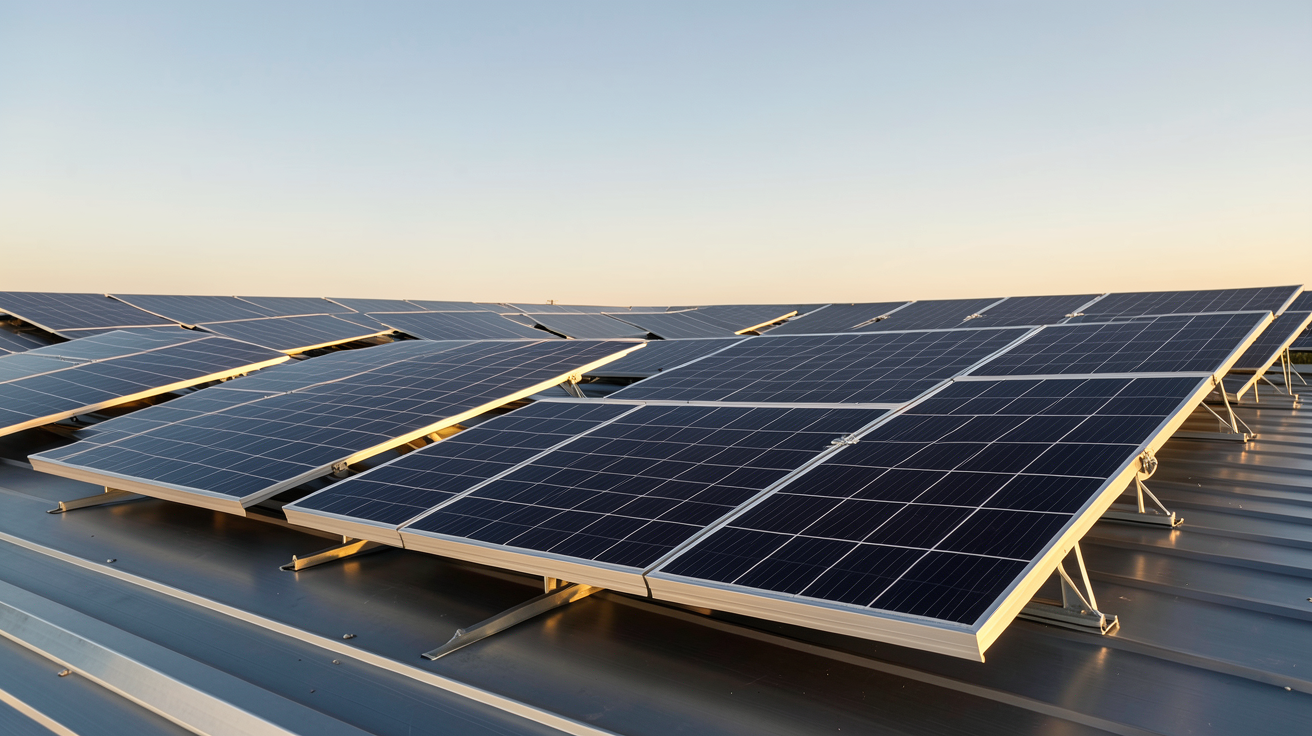 panneau solaire Solaredge de la gamme disponible en France exposé en extérieur sous un ciel clair