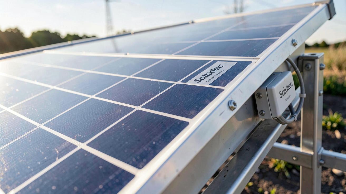 panneau solaire Soluxtec en gros plan montrant sa technologie de rendement et durabilité