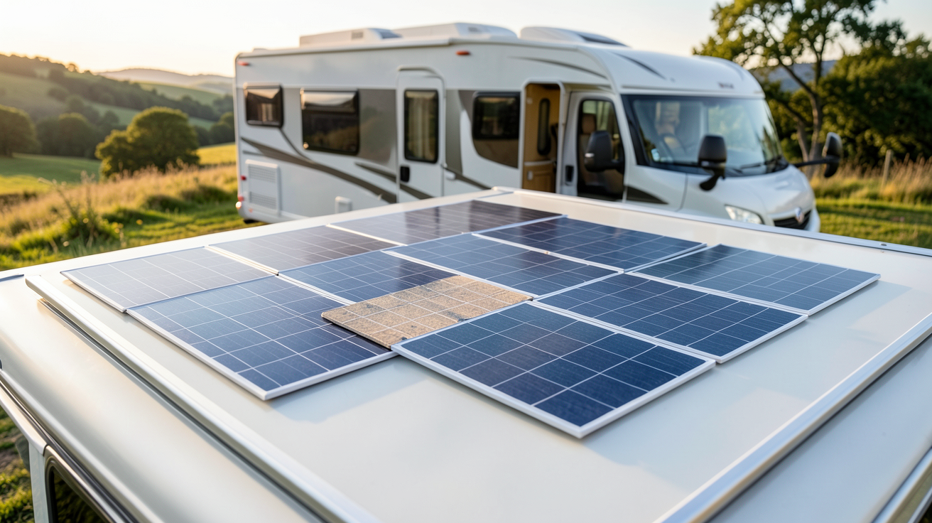 panneau solaire souple camping-car présentant différentes technologies de panneaux solaires souples