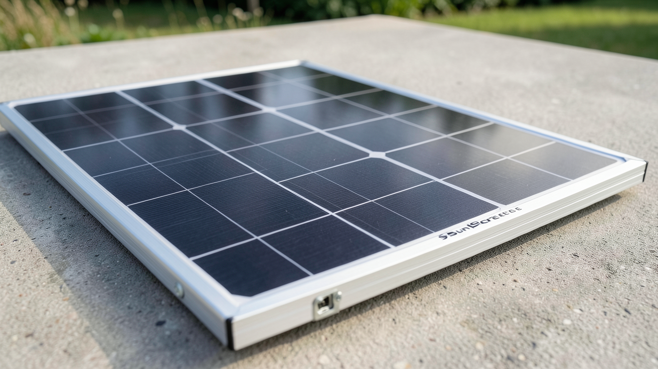panneau solaire souple SunPower 200W avec cellules photovoltaïques noires et connecteurs MC4