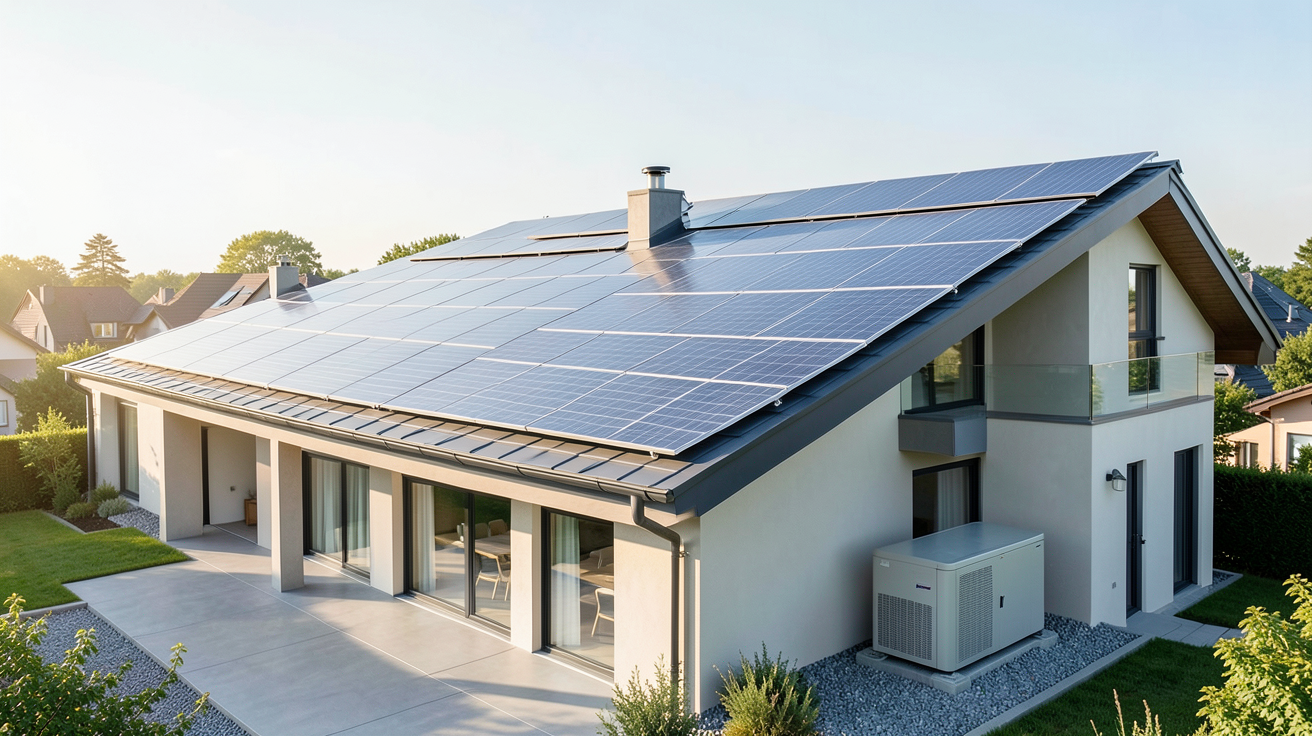 panneau solaire stockage avantages installation maison moderne avec batterie de stockage d'énergie