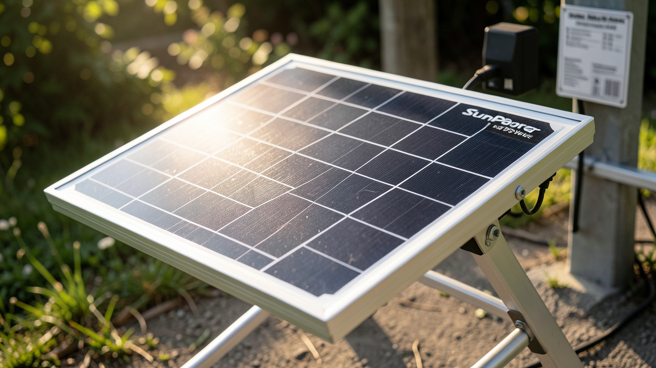panneau solaire SunPower 375Wc monocristallin montrant les caractéristiques techniques détaillées