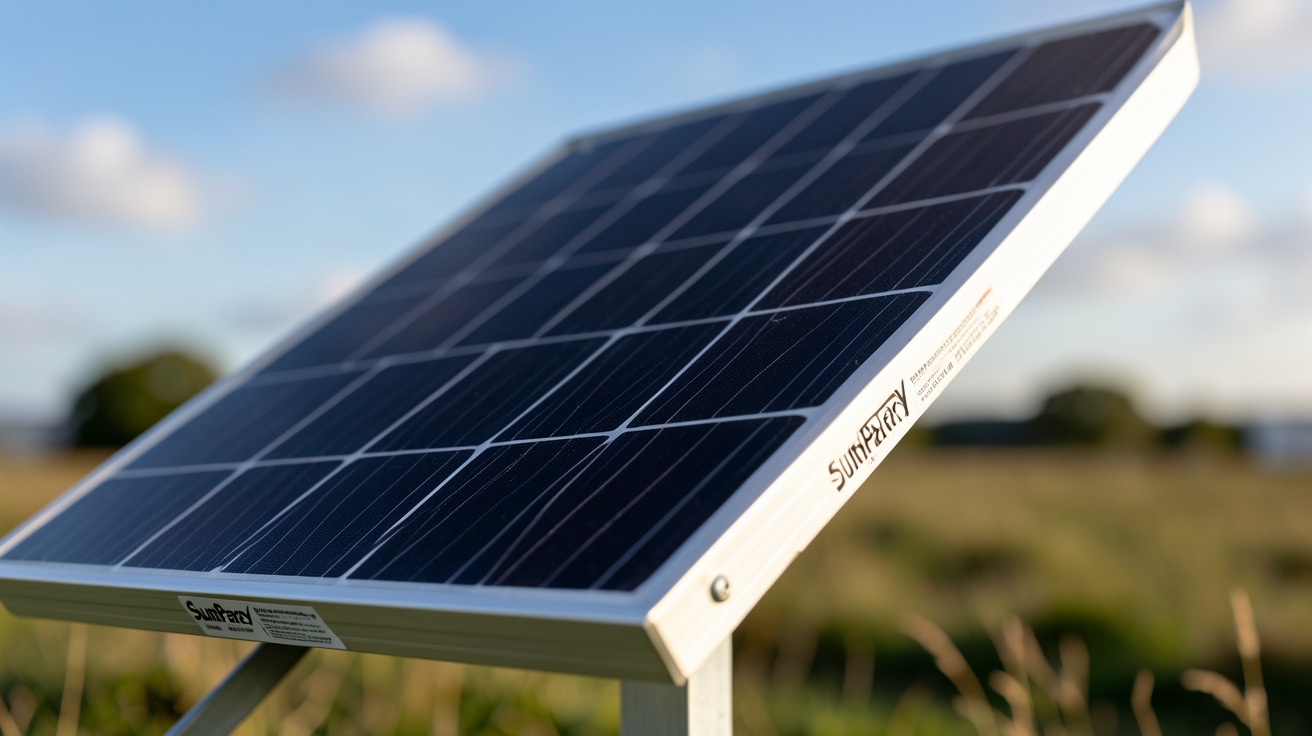 panneau solaire SunPower Maxeon 400W posé sur un support incliné en extérieur