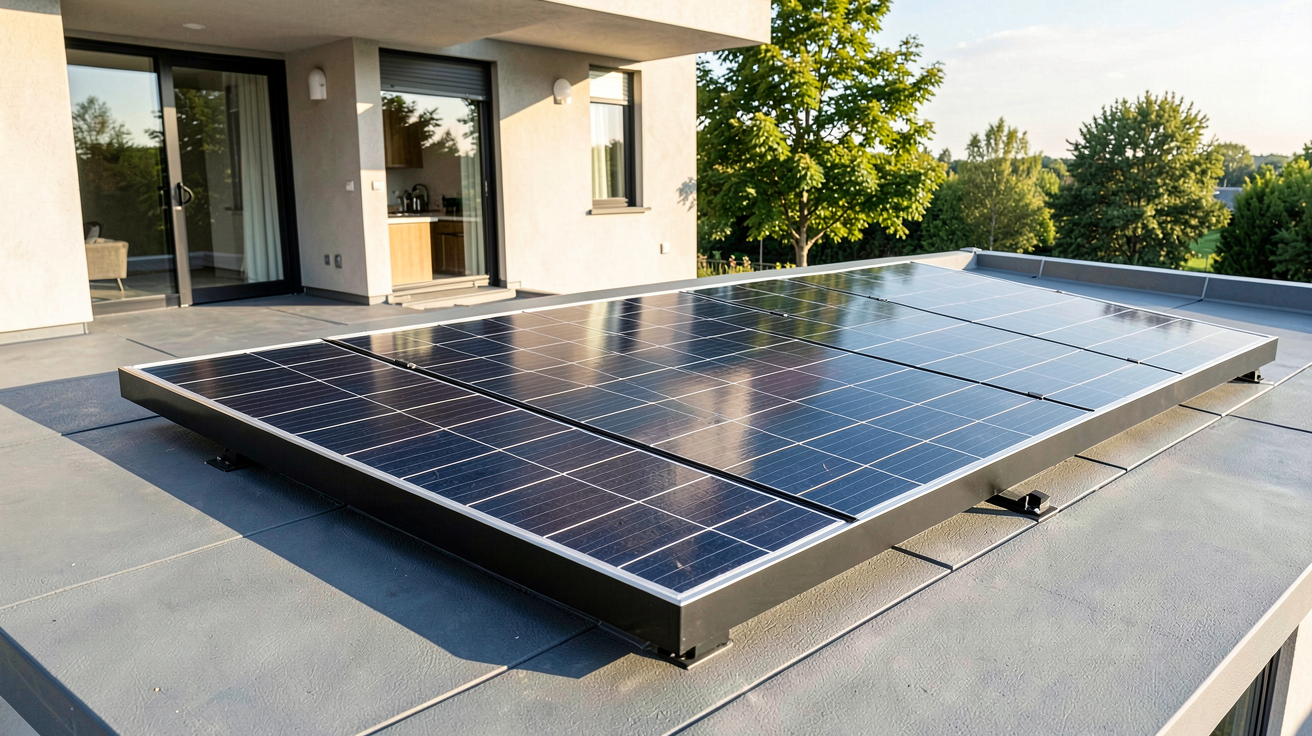 panneau solaire SunPower Maxeon 6 de 435W installé sur un toit de maison moderne