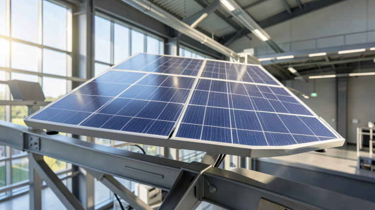 panneau solaire synology installé sur une structure moderne pour une gestion d'énergie optimisée