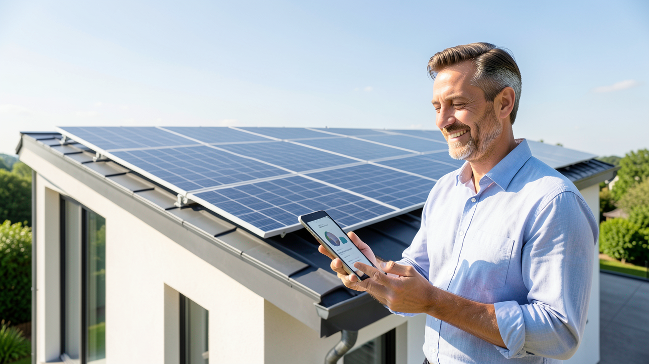 panneau solaire systovi installé sur une maison moderne illustrant l'accès aux aides financières
