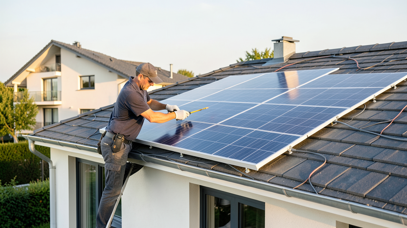 panneau solaire tarif prix moyen 2026 installation professionnelle sur toit résidentiel
