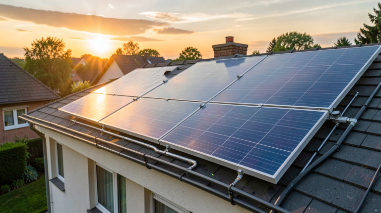 panneau solaire thermique prix installation sur toit de maison individuelle