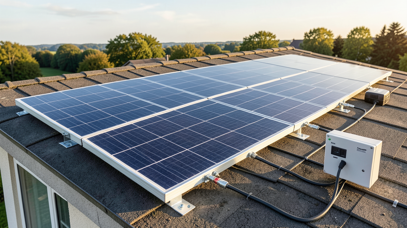 panneau solaire TotalEnergies installé sur le toit d'une maison individuelle pour l'autoconsommation