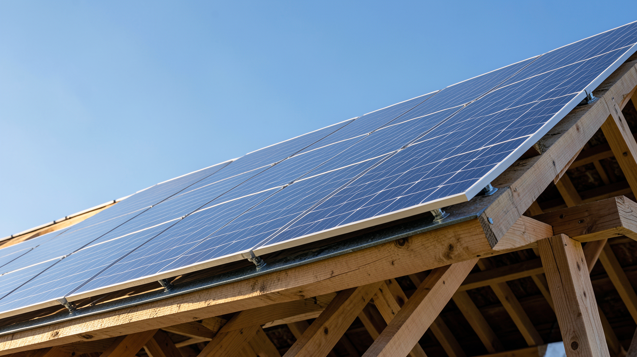 panneau solaire tuile intégré dans un toit moderne pour un comparatif avec les panneaux photovoltaïques classiques