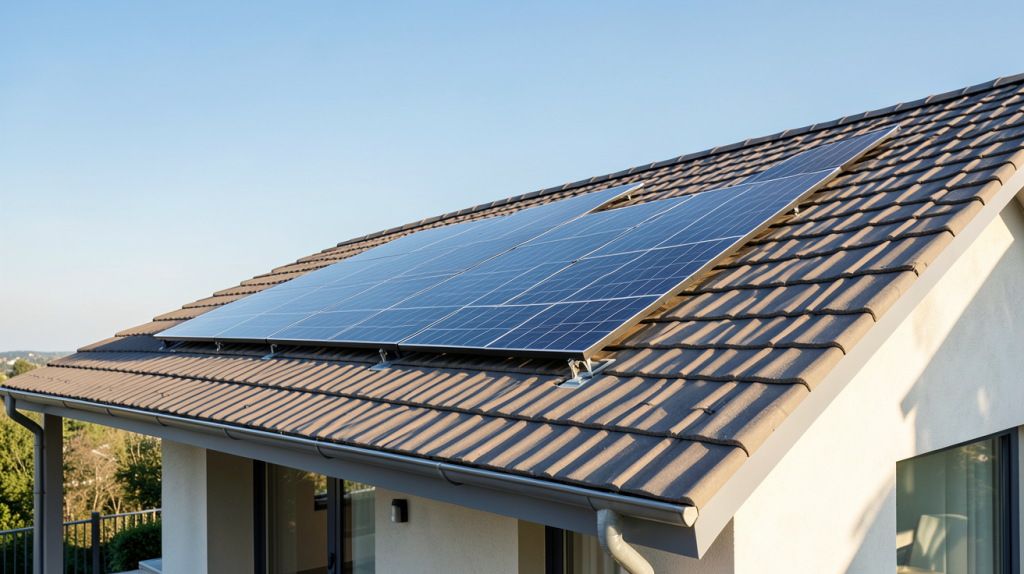 panneau solaire Velux installé sur le toit d'une maison moderne