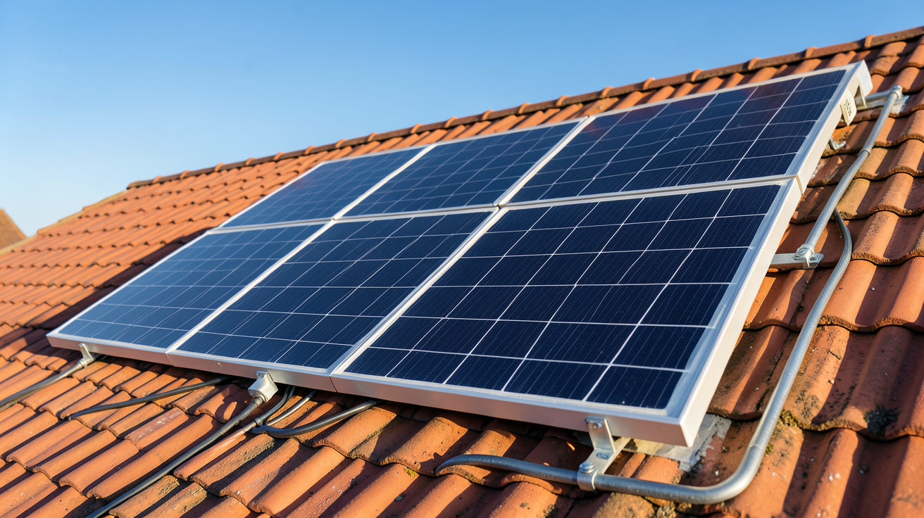 panneau solaire installé sur le toit d'une maison à Verlaine pour un comparatif d'installation 2025