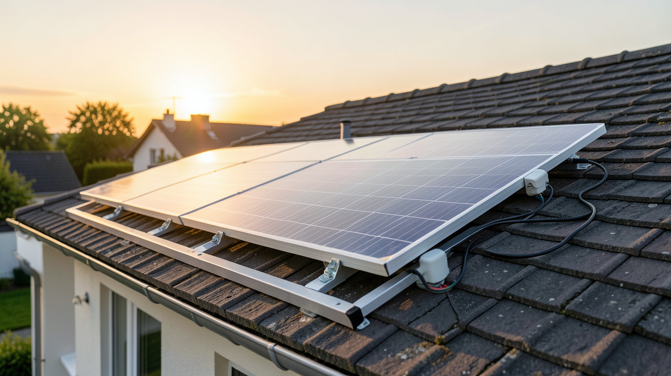 panneau solaire verlaine retour sur investissement (ROI) montrant un panneau photovoltaïque installé sur un toit résidentiel à Verlaine