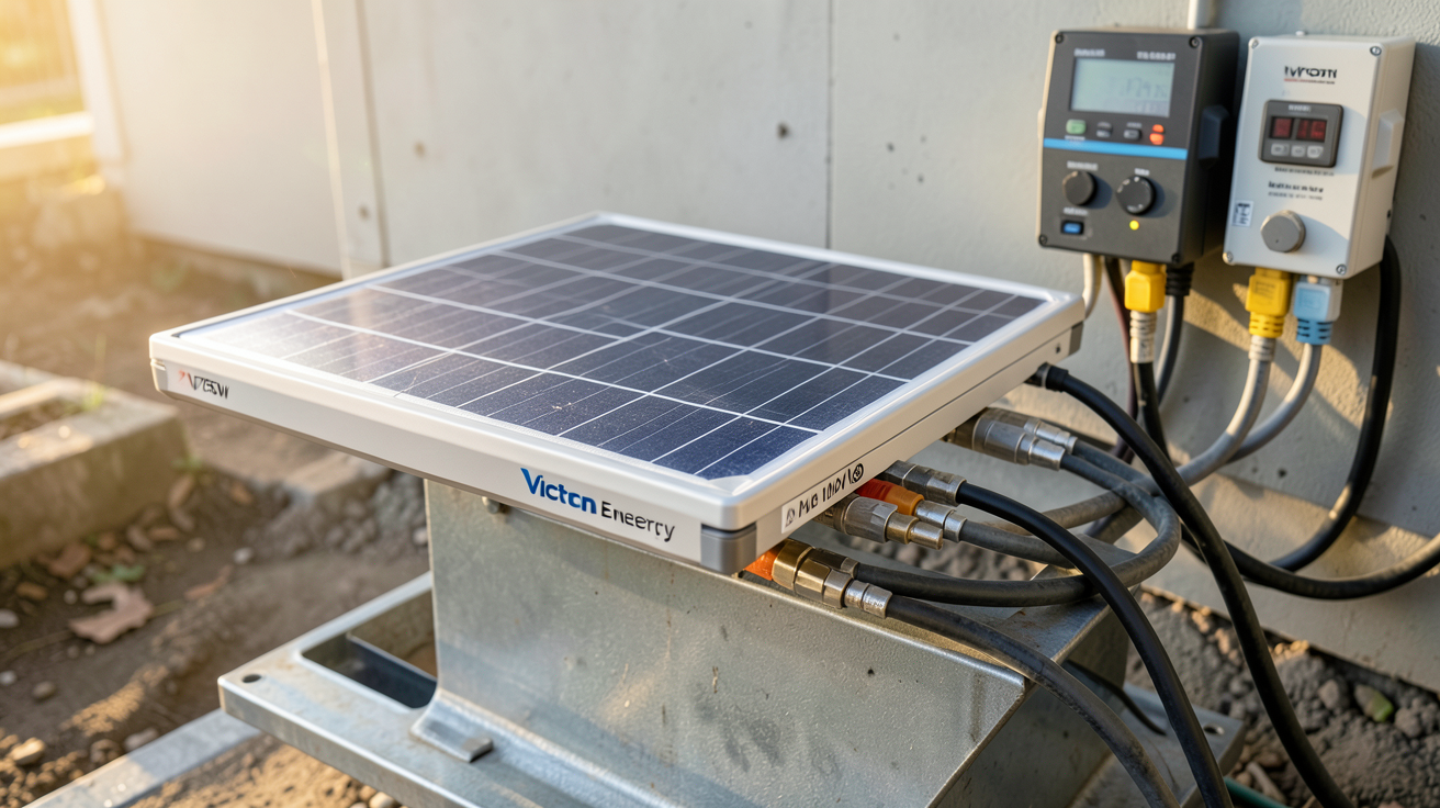 panneau solaire Victron 175W compatible avec régulateurs MPPT et PWM connectés par câbles