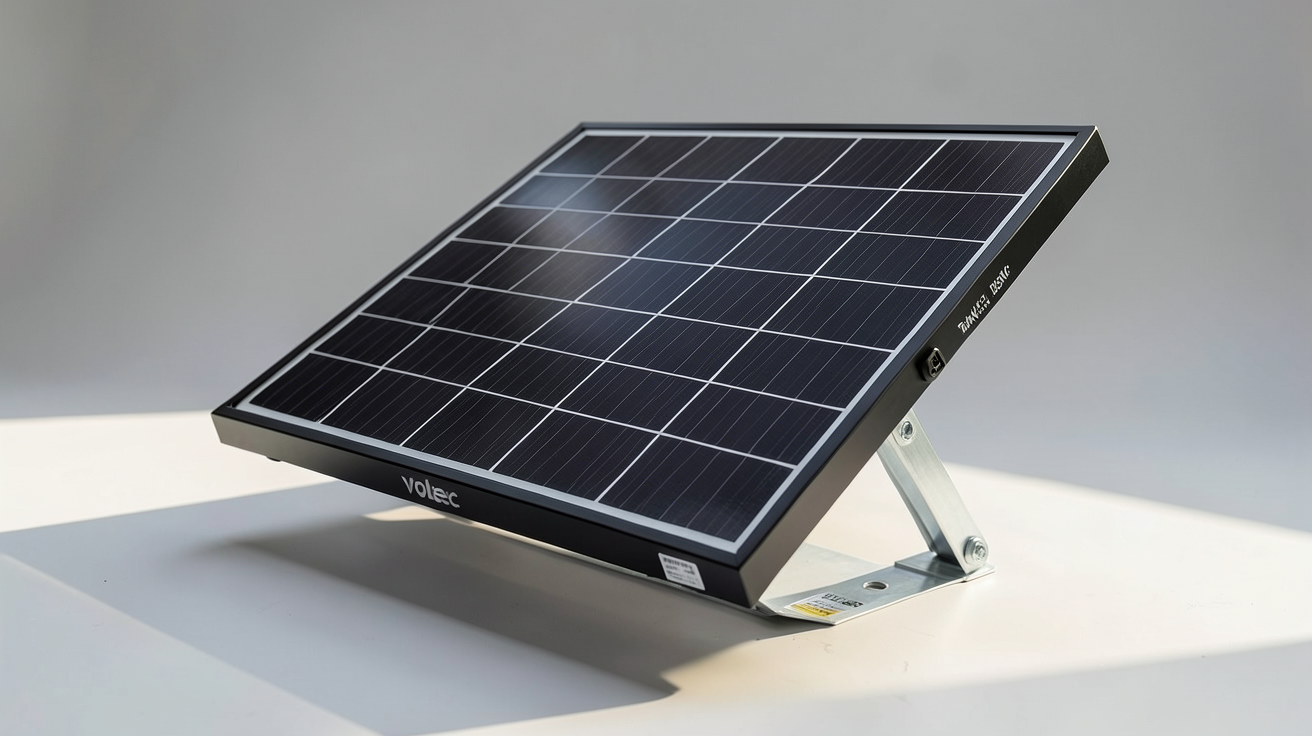 panneau solaire Voltec Tarka 385Wc Full Black montrant les caractéristiques techniques détaillées