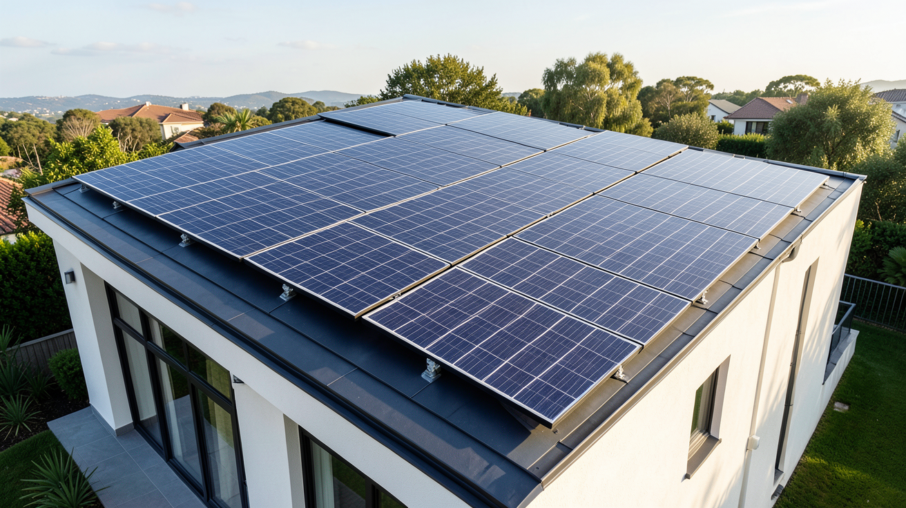 panneau solaire vs panneau photovoltaïque installés sur le toit d'une maison moderne en 2026