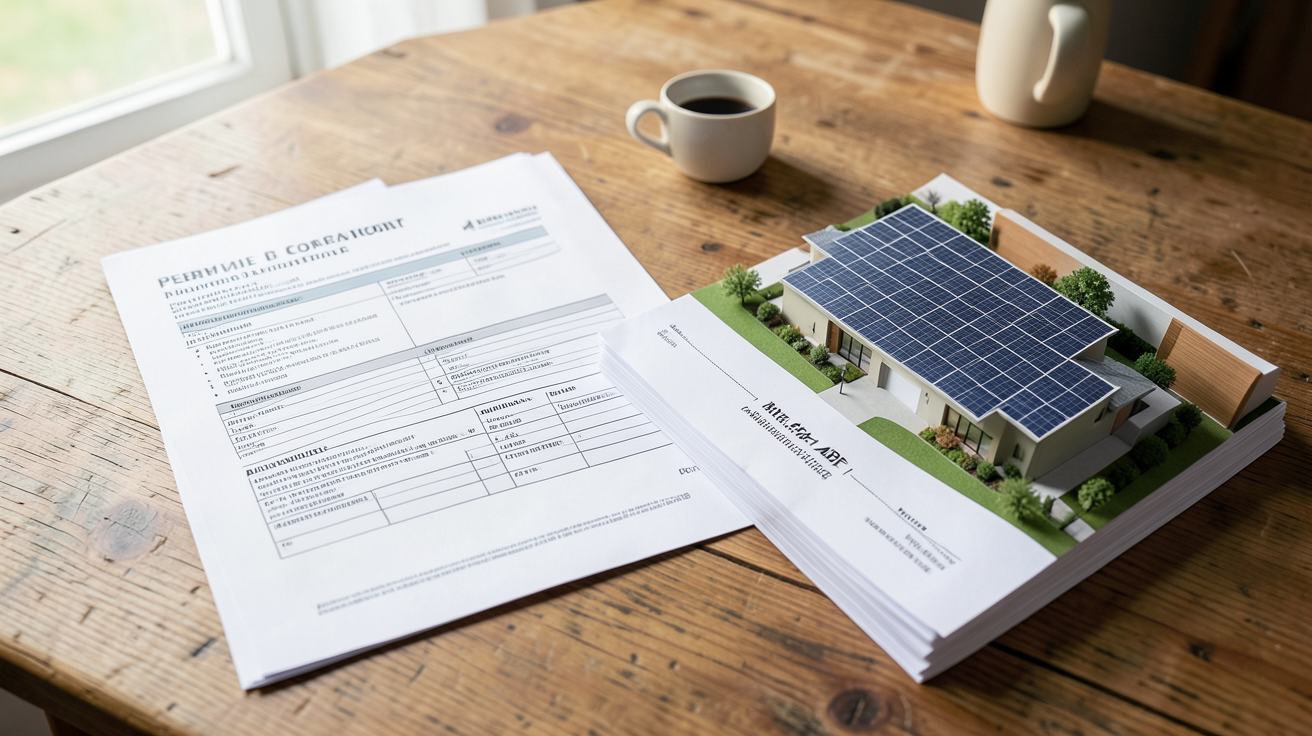 panneau solaire zone classée : dossier administratif avec permis de construire, avis de l'ABF, formulaires et maquette 3D