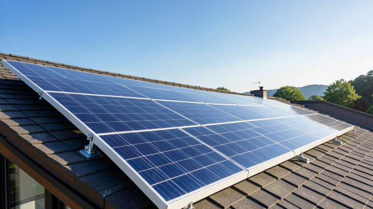 panneau systovi installé sur une toiture de maison écologique
