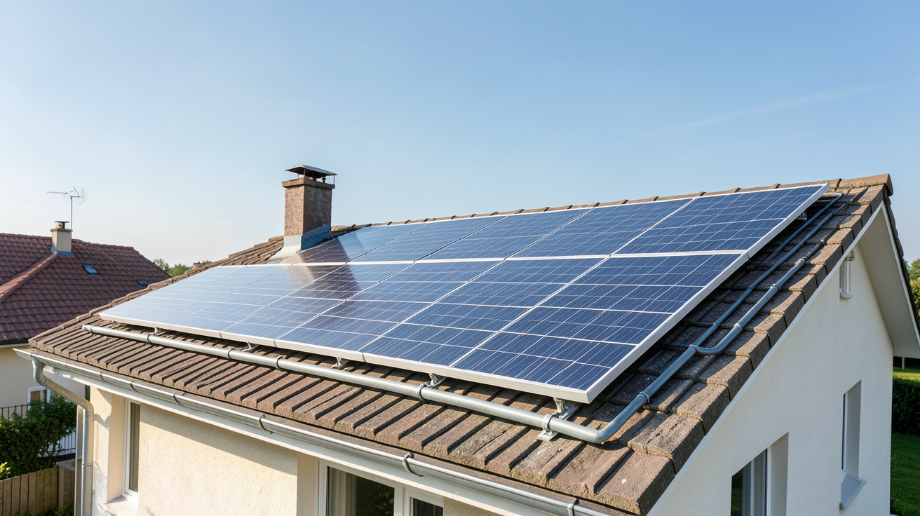 panneau thermique production chaleur maison toit installation