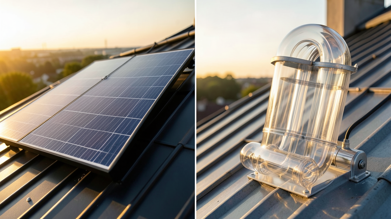panneau thermique solaire prix : comparaison entre un collecteur plan et un collecteur tubulaire sous vide