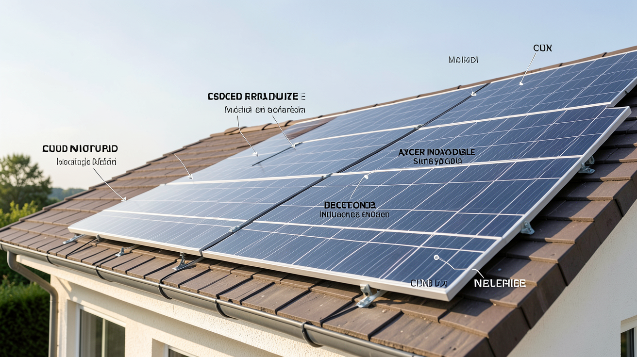 panneau thermique solaire installé sur un toit avec éléments influençant son prix