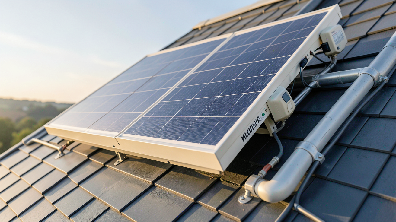 panneau thermodynamique illustrant le principe de capture et de conversion de l'énergie solaire