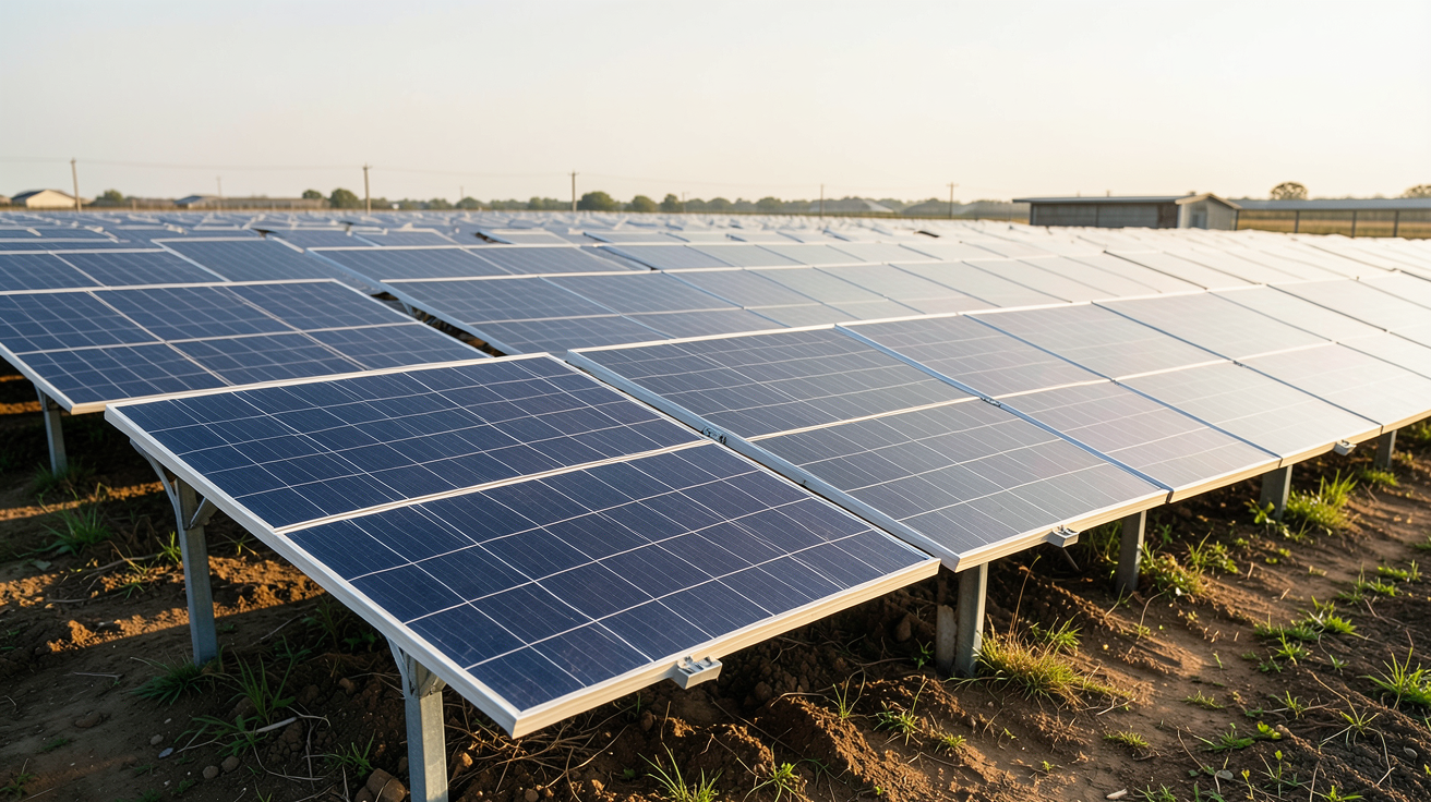 panneaux bifaciaux installés dans une ferme solaire avec retour d'expérience positif