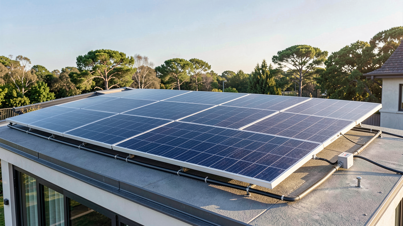 panneaux photovoltaique IKEA posés sur le toit d'une maison moderne en 2025
