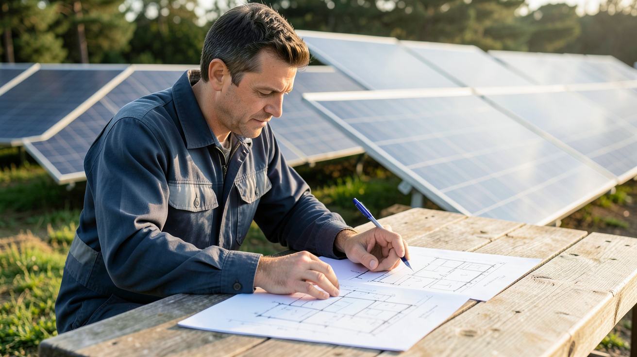 panneaux photovoltaïque installation évaluer besoins et dimensionnement professionnel analyse plans