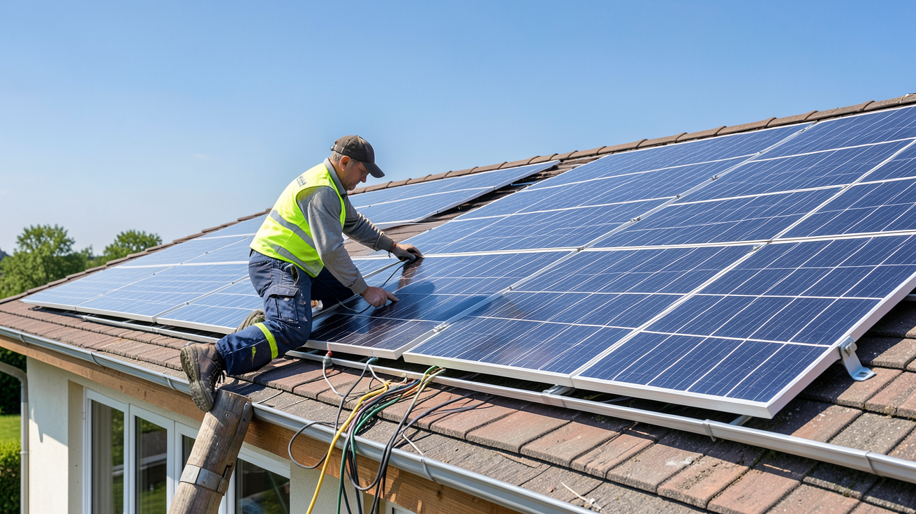 panneaux photovoltaique Leroy Merlin installation DIY ou professionnel sur toit de maison
