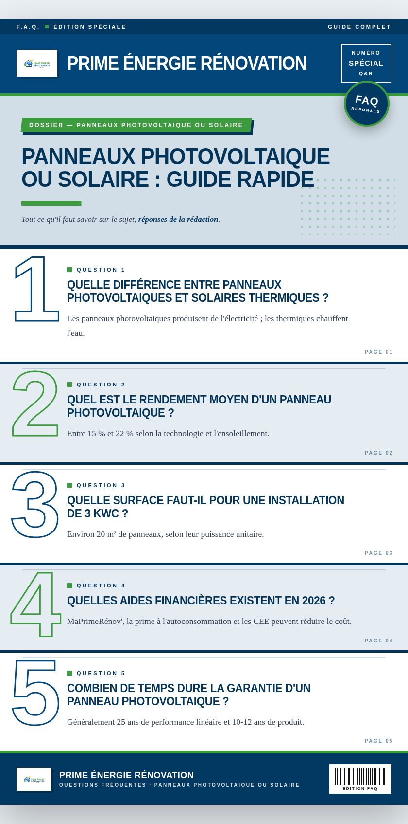 Infographie : Panneaux photovoltaique ou solaire : guide rapide