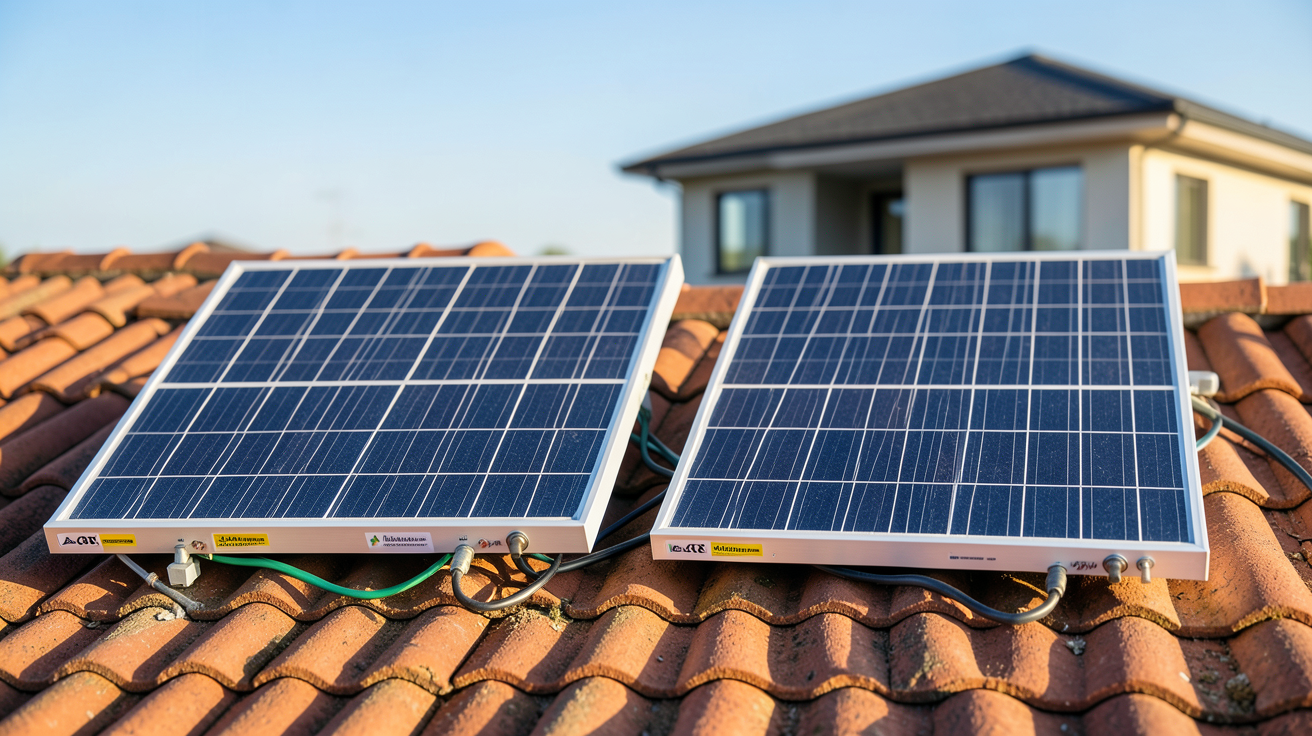 panneaux photovoltaïque ou solaire comparatif thermique vs photovoltaïque en 2025 installé sur un toit de maison moderne