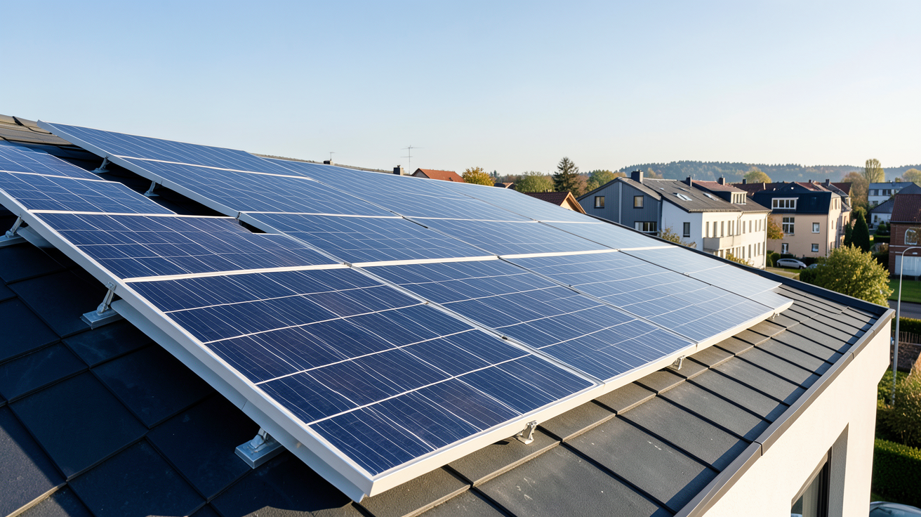 panneaux photovoltaïques Viessmann comparés à des panneaux solaires concurrents sur un toit moderne