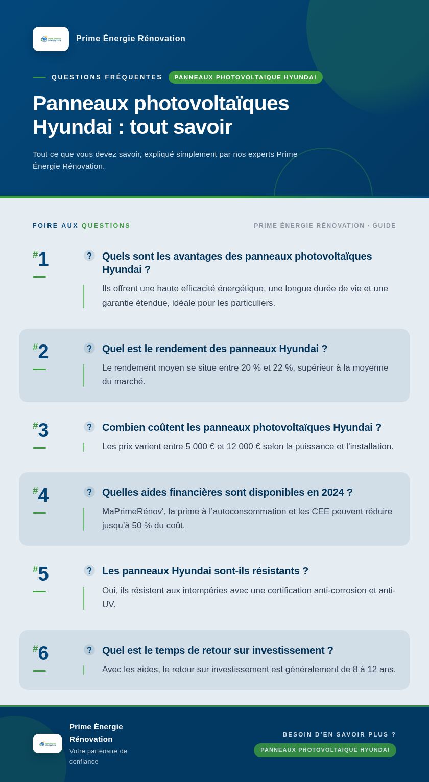 Infographie : Panneaux photovoltaïques Hyundai : tout savoir